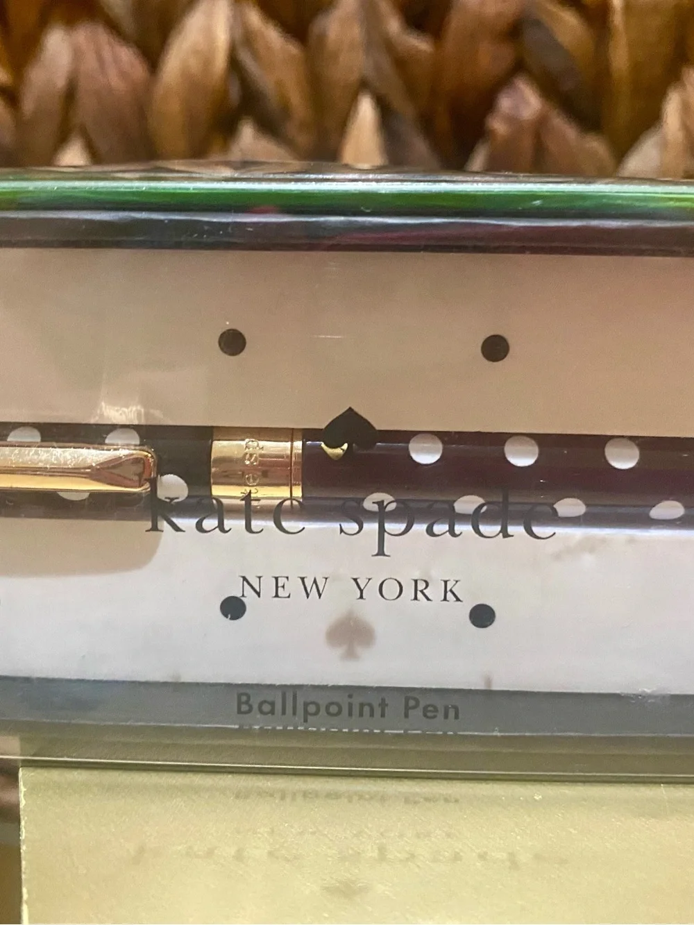 kate spade Black and White Polka Dot Ballpoint Pen